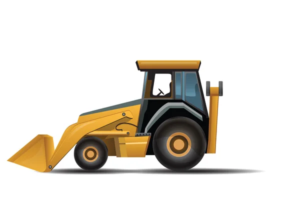 Digger Illustratie Witte Achtergrond — Stockfoto