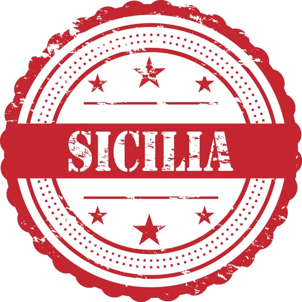 Símbolo Sello Grunge Sicilia —  Fotos de Stock