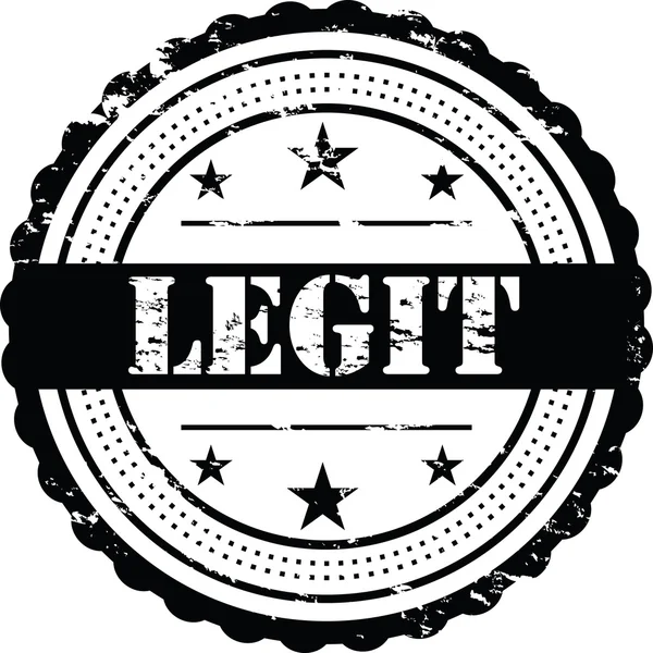 Distintivo Legit Grunge Bianco — Foto Stock