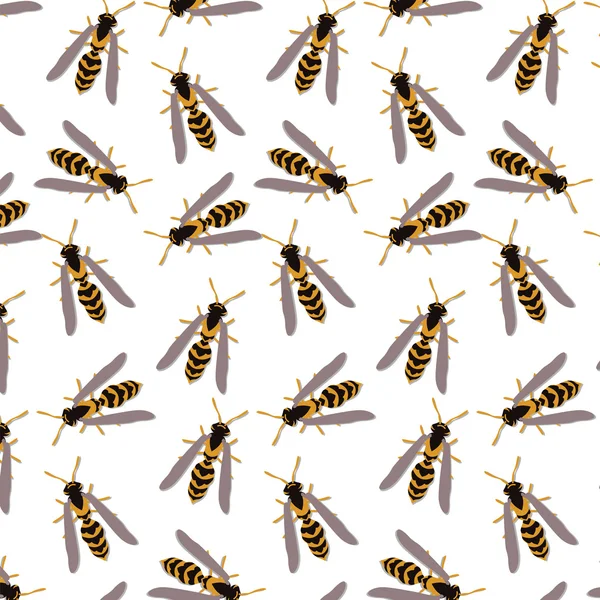 Killer Bees Bezešvé Vzor Vektor — Stock fotografie