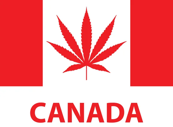 Legalizovat Marihuanu Plevel Kanadě Vlajka — Stock fotografie