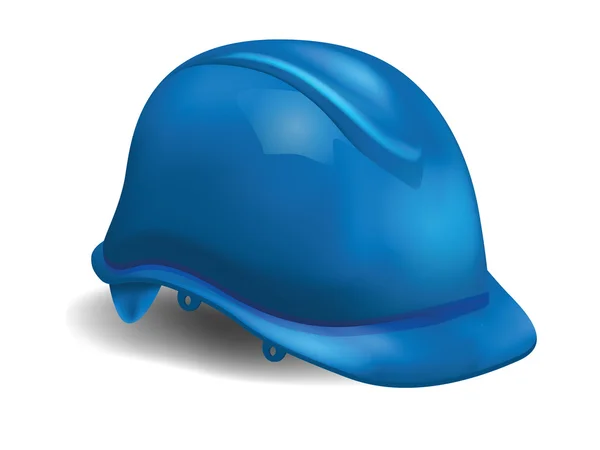 Realistische Harde Cap Blauw Helm Veiligheidsuitrusting — Stockfoto