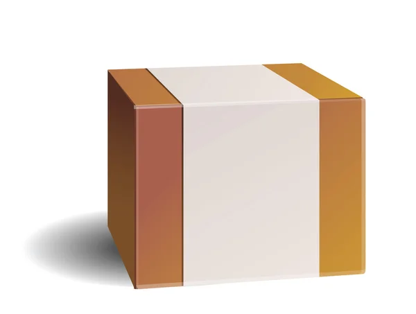 Verpackungsbox Aus Karton Mit Platz Für Text — Stockfoto