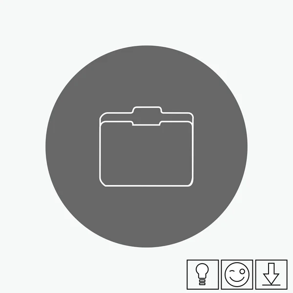 Arquivo Flat Icon Branco — Fotografia de Stock