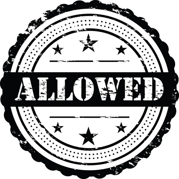 Allowed Stamp Sticker White — Stock Photo, Image