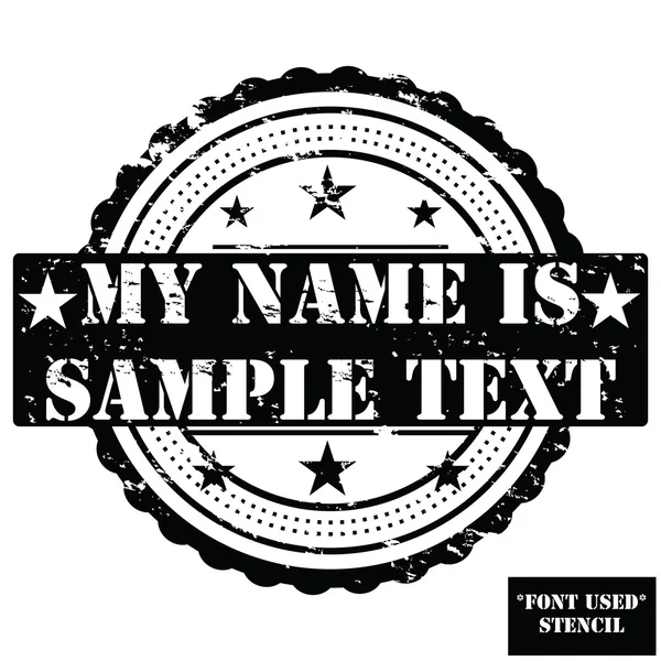 Nombre Stamp Sticker — Foto de Stock