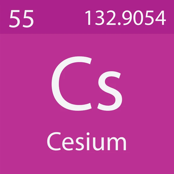 Cesium Elementet Från Periodisk Tabell — Stockfoto