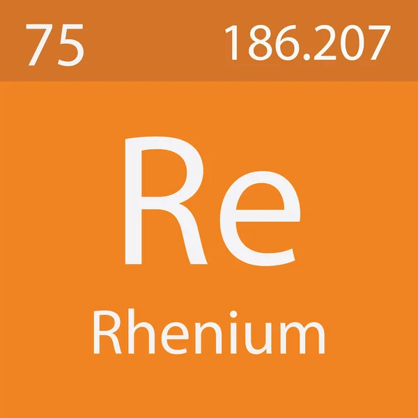 Prvek Rhenium Periodické Tabulky — Stock fotografie