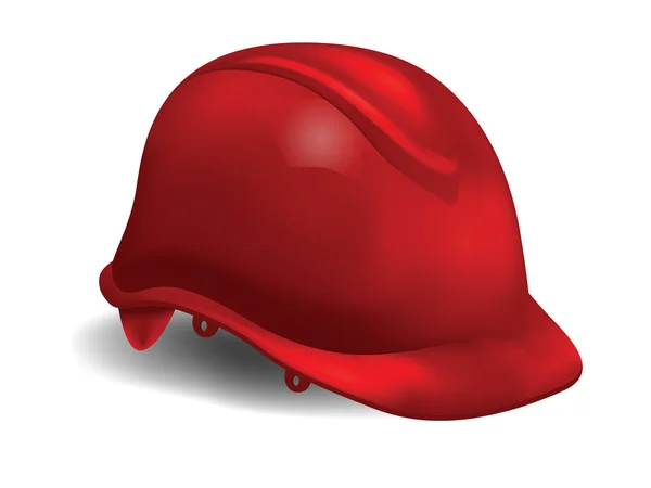 Red Realistic Hard Cap Helmet Safety Equipement — Stock Photo, Image