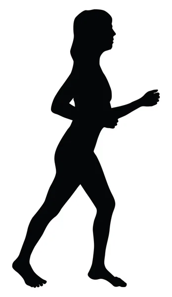 Female Silhouette Illustration White Background — Stock Photo, Image