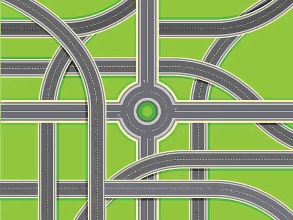 Vue Aérienne Intersections Routes Autoroutes — Photo