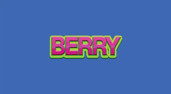 Berry Palavra Colorida Fundo Azul — Fotografia de Stock