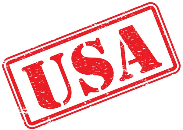 Usa Rubber Stamp White — Stock Photo, Image