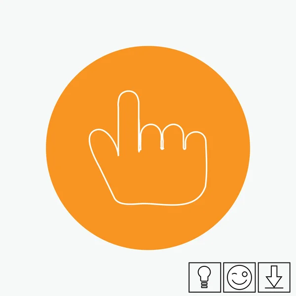 Point Hand Flat Icon — Stock Photo, Image