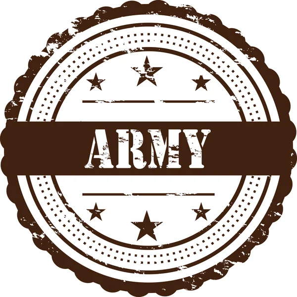 Distintivo Exército Grunge Branco — Fotografia de Stock