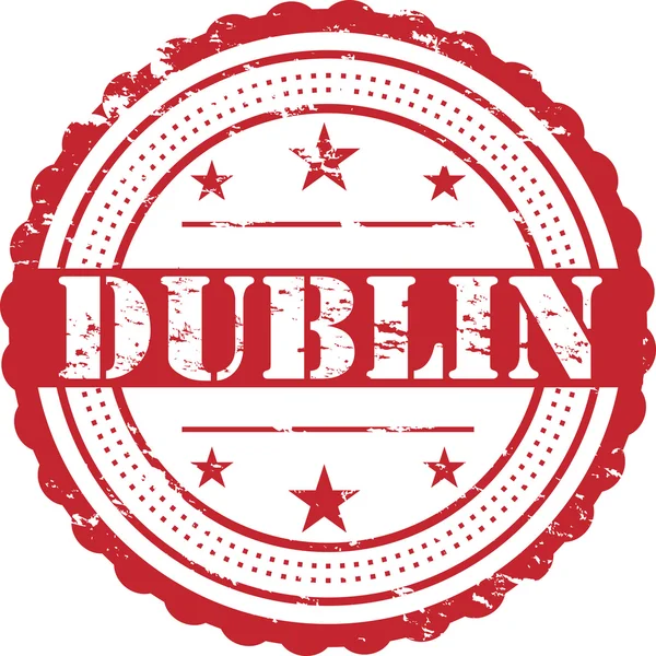 Dublin Grunge Badge White — Stock Photo, Image