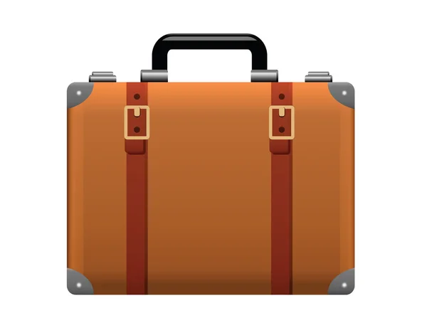 Realistisches Koffer Symbol Auf Weißem Hintergrund — Stockfoto