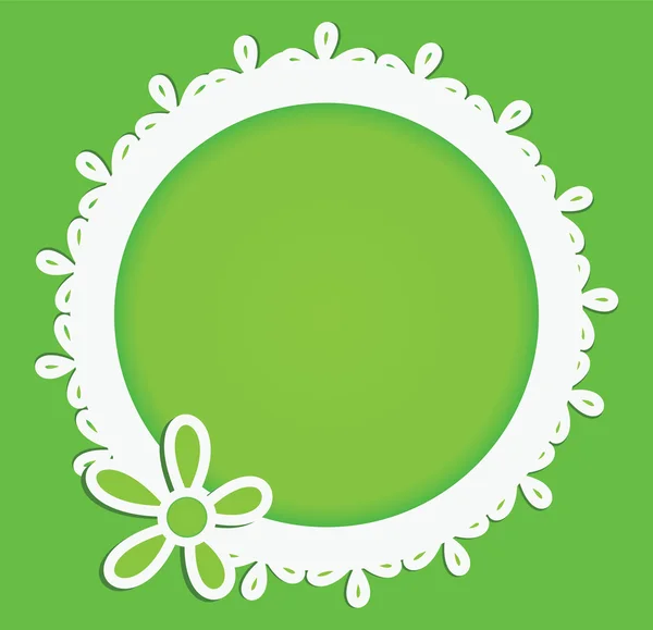 Zielony Kwiatowy Ornament Miejsca Dla Tekstu — Zdjęcie stockowe
