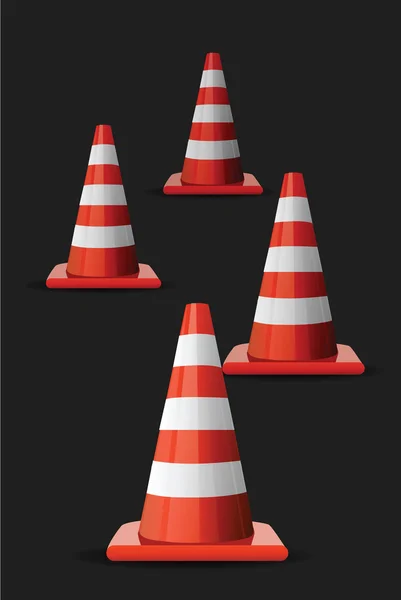 Tráfego Cones Isolado Branco — Fotografia de Stock