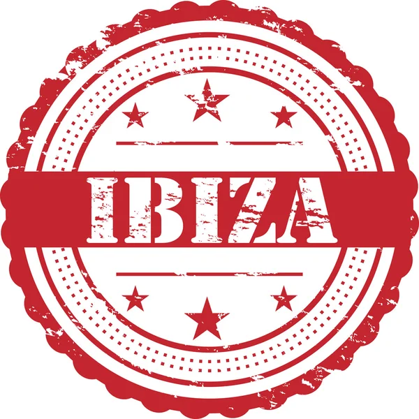 Ibiza Destino Ciudad Grunge Símbolo de Sello —  Fotos de Stock