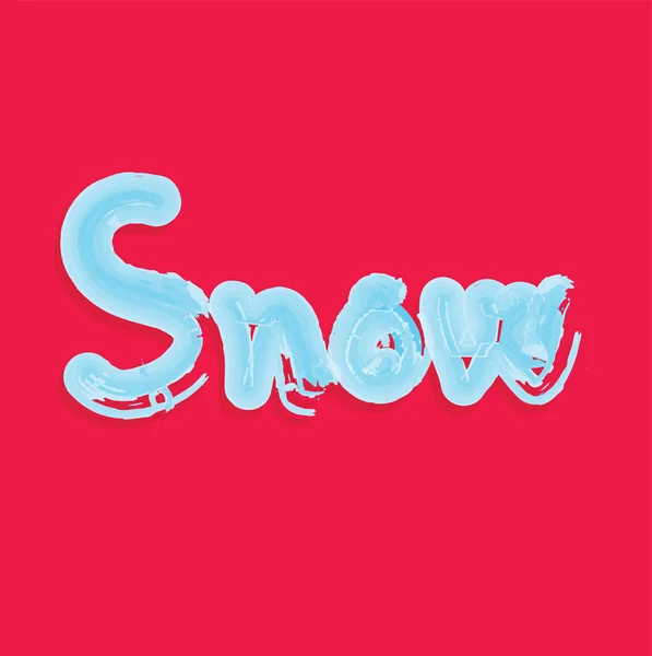 Winter Snow Freeze Text — Stock Photo, Image