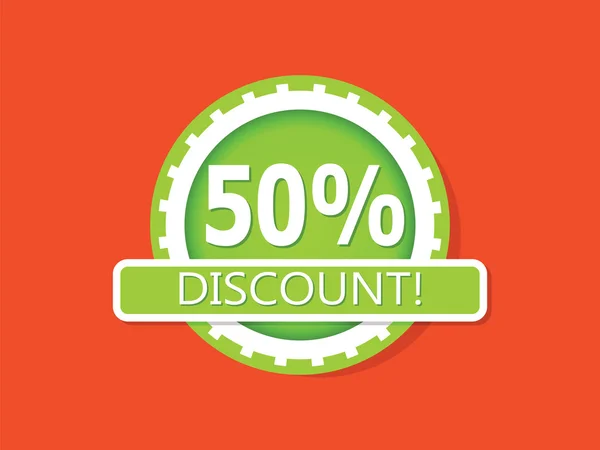 Green Discount Badge Red — Stock Photo, Image