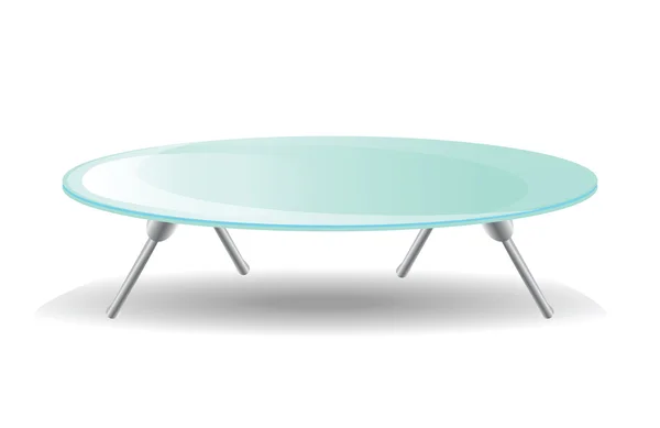 Table Verre Sur Fond Blanc — Photo