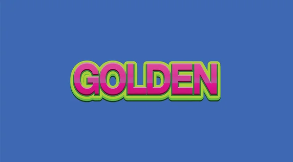 Golden Colorful Word Blue Background — Stock Photo, Image