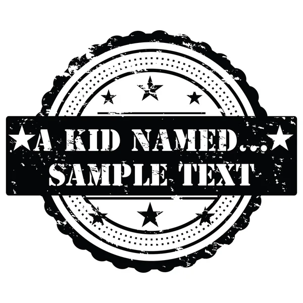 Kid Named Stamp Sticker — Stock Photo, Image