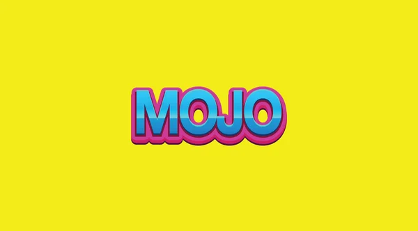 Mojo Colorful Word Bright Yellow Background — Stock Photo, Image