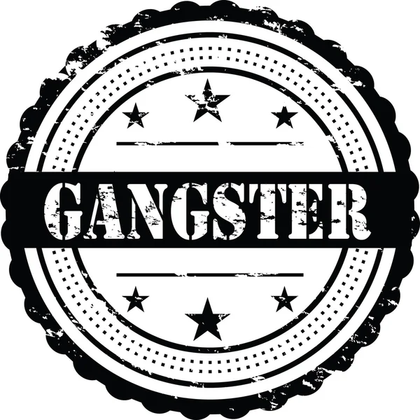 Gangster Grunge Badge Blanco —  Fotos de Stock