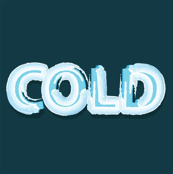 Icy Cold Letters Text — Stock Photo, Image