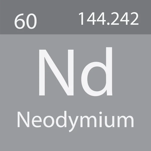 Neodymium Elementet Från Periodiska — Stockfoto