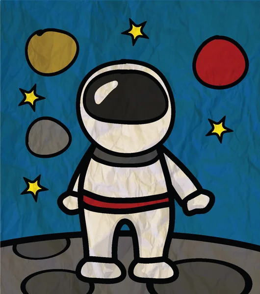 cartoon astronaut character in space, illustration