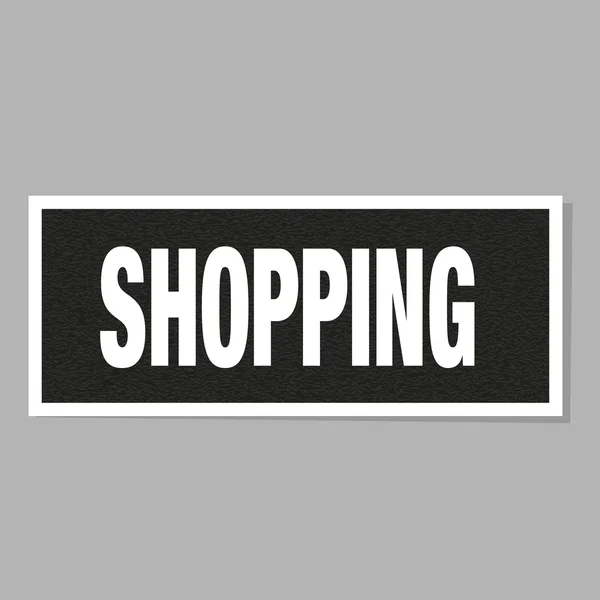 Adesivo Shopping Accedi Grigio — Foto Stock