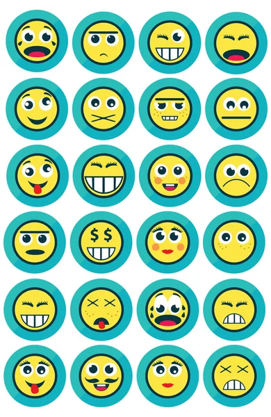 Set Three Emotion Stickers Isolated White Background — Stock Photo, Image