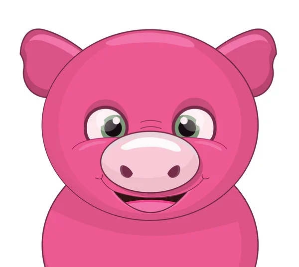 Cartoon Pig White — Stock Photo, Image