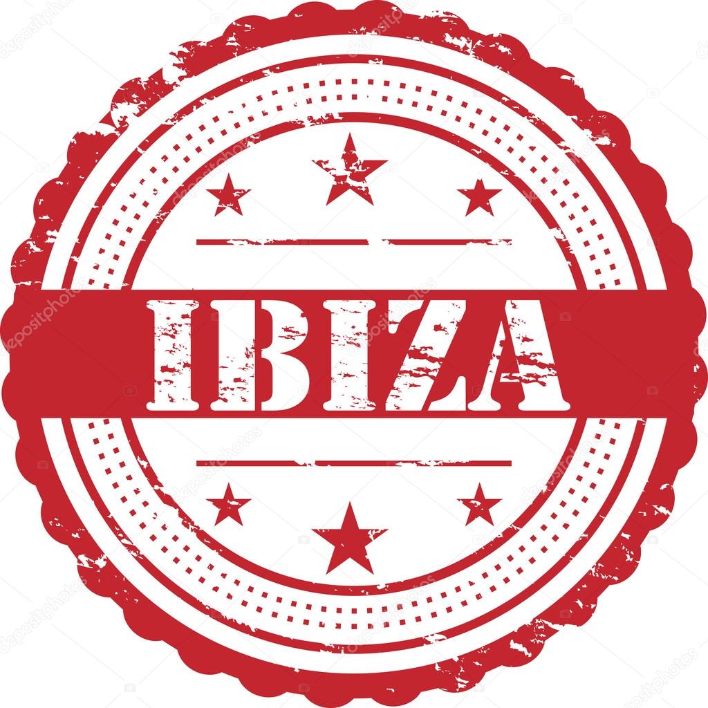 Ibiza Destination City Grunge Stamp Symbol
