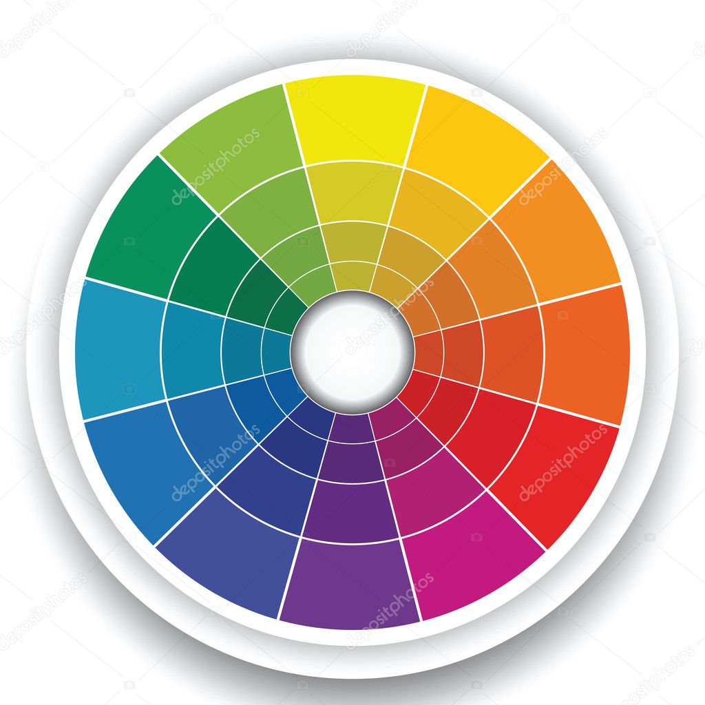 Color Wheel Isolated on White