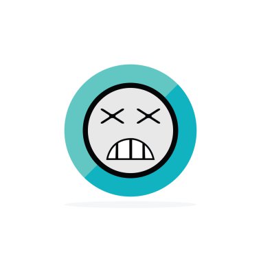 Beyaz arka plan üzerinde izole üç duygu çıkartmaları kümesi