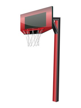 Basketbol Panel üzerinde beyaz izole