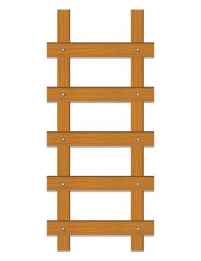 Merdivene. Beyaz arka plan üzerinde.