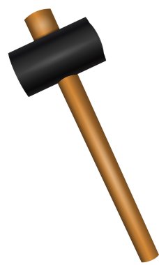 Beyaz arka planda çekiç illüstrasyon