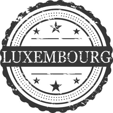 Lüksemburg ülke Grunge pul sembol