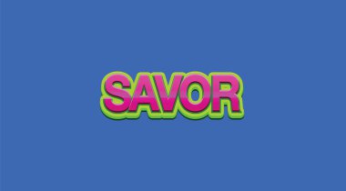 mavi arka planda renkli kelime tadını