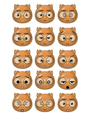 Baykuş ifadeleri farklı ifadeleri ayarla