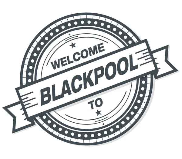 Bienvenido Blackpool Grunge Badge Sobre Fondo Blanco —  Fotos de Stock