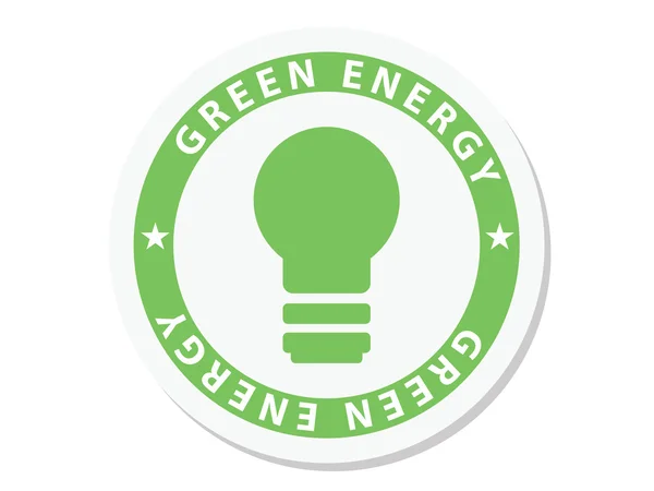 Yeşil Enerji Çevre Dostu Rozeti — Stok fotoğraf