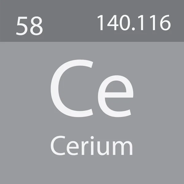 Cerium Element Från Periodisk Tabell — Stockfoto