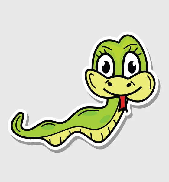 cartoon snake illustration on light background